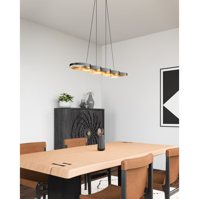 Maestro 4 - Light LED Pendant, Black/Gold, Black/Gold