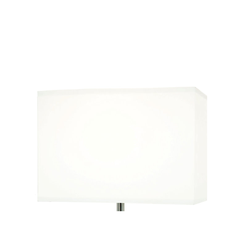 Abat-jour rectangulaire en nickel, Blanc