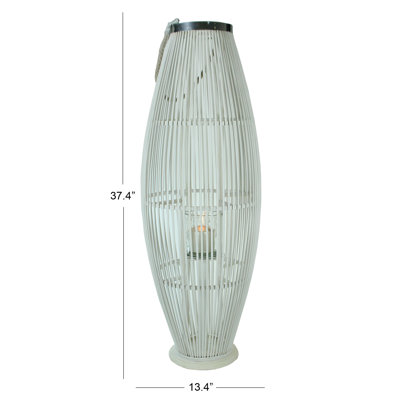 37.4'' H Wood Floor Lantern