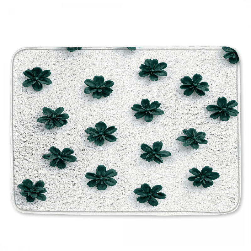 Tapis de bain Green Succulent Arrangement, L 24 po x L 17 po