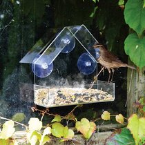 Mangeoire à oiseaux en acrylique, Mangeoire à oiseaux extérieure,  Décoration de fenêtre de jardin arrière