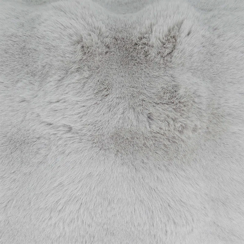 Cozy Bubble Faux Fur Pillow Cover, Gray, Down, Rectangle 12" H x 20" W