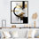 New Balance Dreams, abstrait or et noir - Art mural abstrait pour le salon