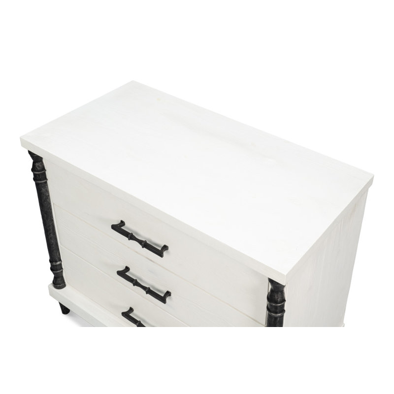Elegance 3 - Drawer Solid Wood Nightstand