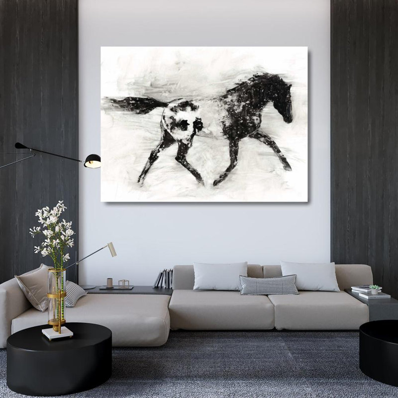 Art sur toile tendue par Harper, Ethan, titre «Rustic Appaloosa I», H 36 po x l 47 po