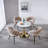 White Modern Chair(Set Of 2 ) With Golden Color Iron Tube Legs,  Soft Cushions And Comfortable Backrest-1422879079