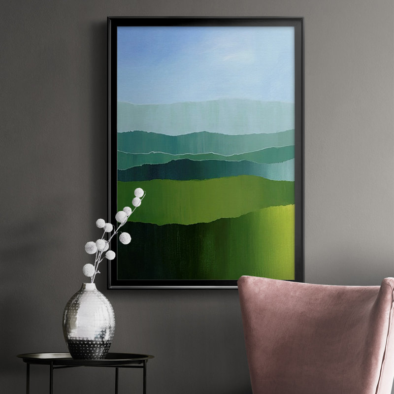 Blue Ridge Fade I - impression d'un seul cadre photo, H 42,5 po x l 30,5 po x P 1,25 po, Noir