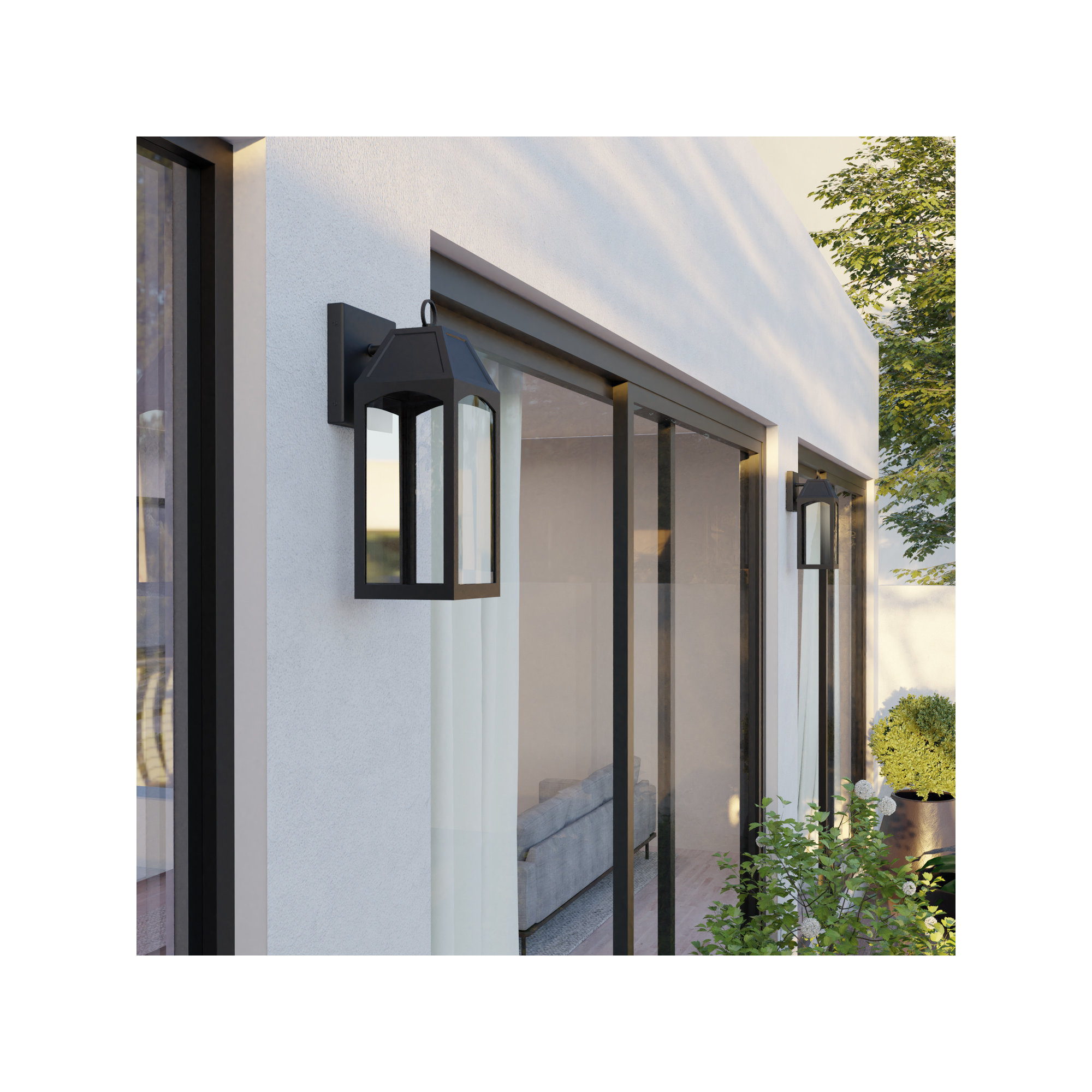 Adamsville Single Light Outdoor Wall Light, 16.75" H x 6" W x 7.75" D
