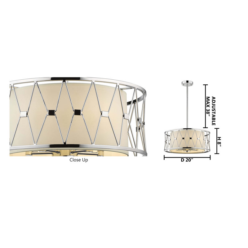 Lustre tambour 5 lumières Transitional