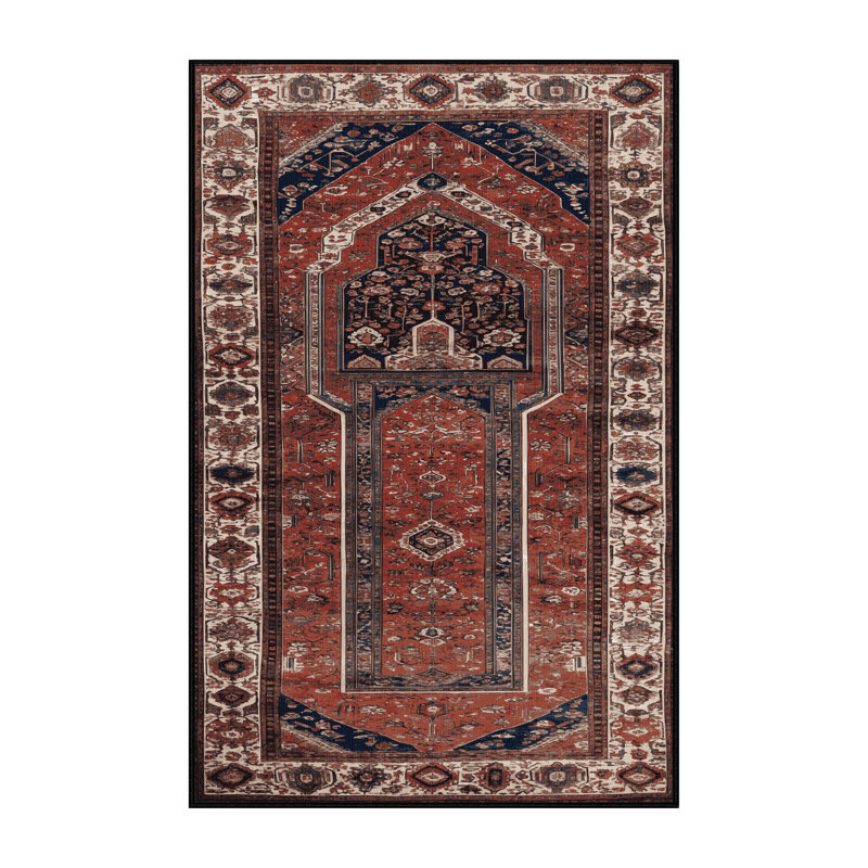 Machine Washable Turkish Brown Area Rug, Rectangle 2' x 3'