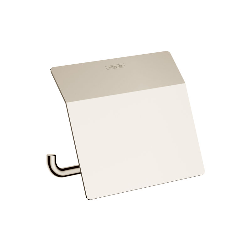 Porte-rouleau avec couvercle hansgrohe AddStoris, Nickel poli