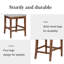 Ensemble de 1 tabourets de bar, tabourets de bar rembourrés à hauteur de comptoir, tabourets de comptoir modernes avec pieds en bois pour îlot de cuisine, brun