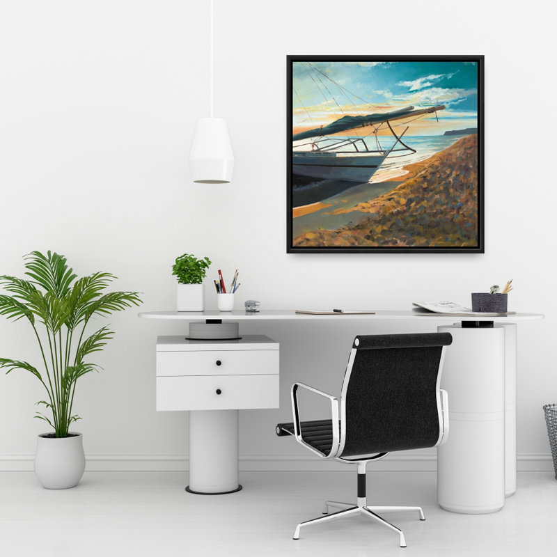 " Peaceful Seaside ", 24" H x 24" W