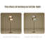 Lampe sur pied en bois massif, fer et verre style français rétro