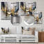 Shapes And Lines Abstract Marble III - Art mural abstrait en métal marbré-283224184