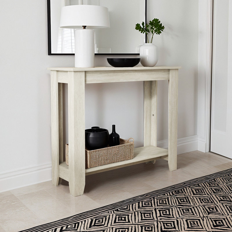 Weddel Basilico Console Table, Travertine