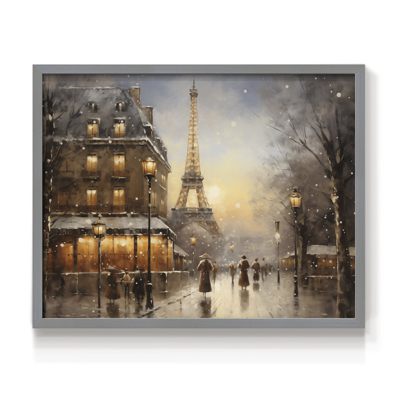 «Chirstmas Art» -ccccxxi - reproduction encadrée - réversible, H 11 po x l 14 po, Gris