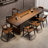 Tan Rectangular Solid Wood Butterfly Leaf  Dining Table-1115413452