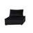 U-Shape 6 Black Velvet Sectional With 14.5" Seat And Foam Pad Fill Plastic Leg Tuft