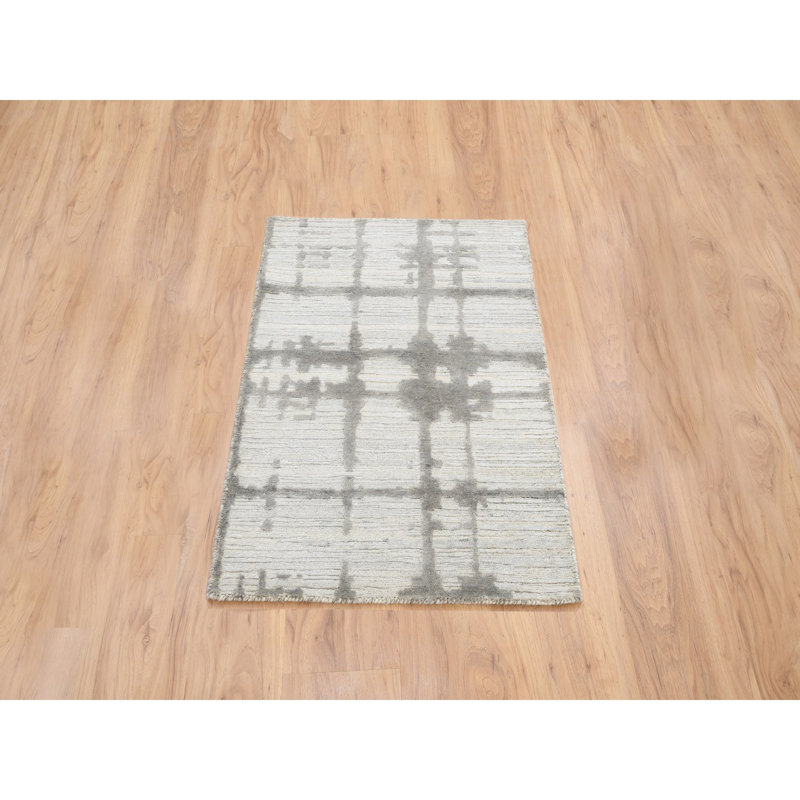 Tapis de style oriental moderne en laine naturelle nouée à la main 2 pi 1 po x 3 po 1 po 29D16F6E87894394846BD2816E110883
