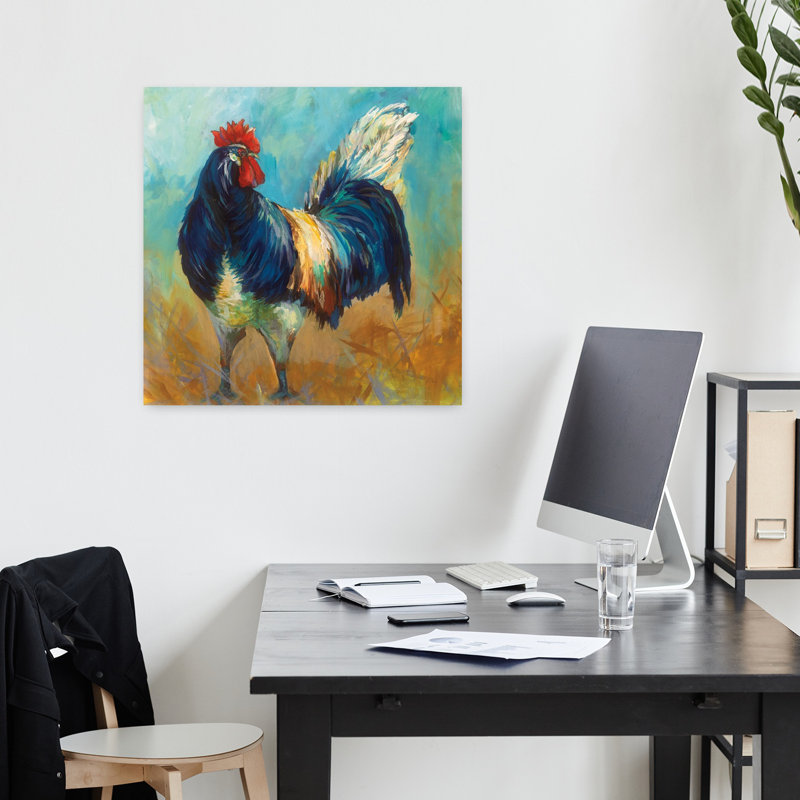 Art contemporain contemporain avec des animaux, H 18 po x l 18 po
