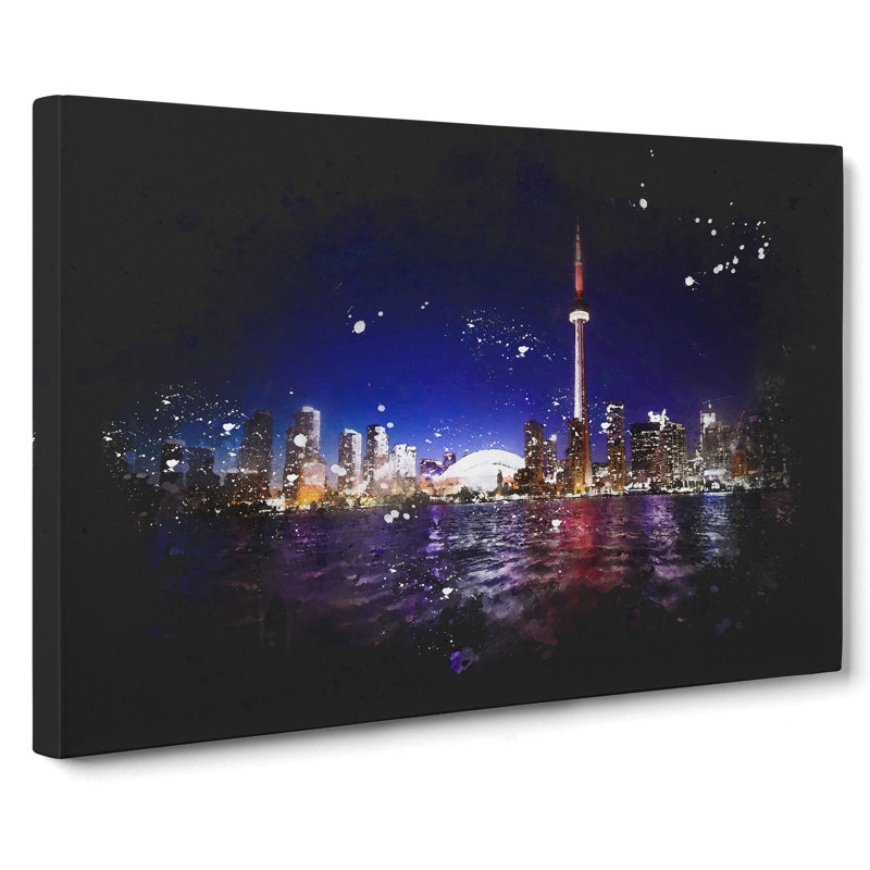 Toronto Skyline In Canada - Wrapped Canvas Print, 60cm H x 91cm W x 3cm D