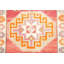 Tapis de la surface en laine rouge/orange 2 pi 10 po x 13" one-of-kind main-noué la Hartste
