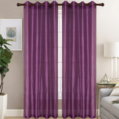 Diredra Polyester Semi-Sheer Curtains (Set of 2)