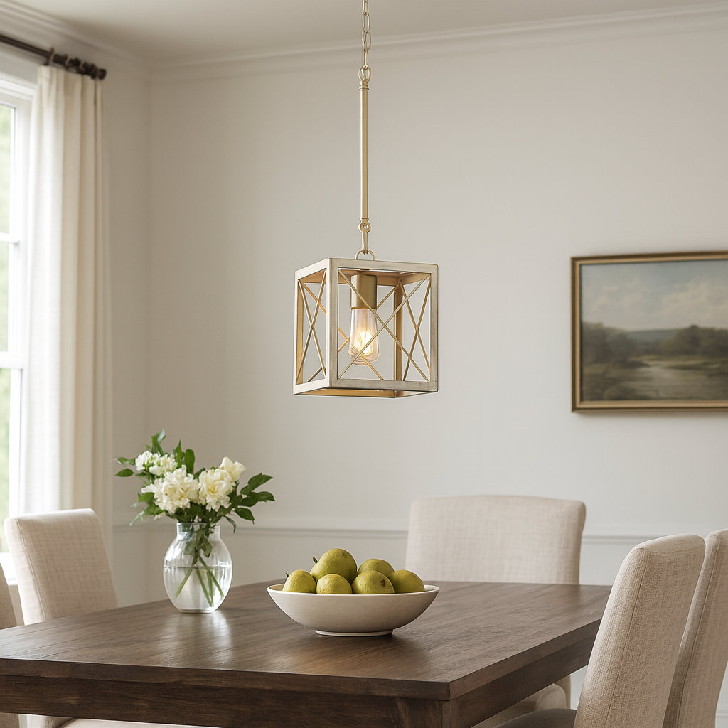 Darlington 1 - Light Kitchen Lantern Square/Rectangle Pendant Laurel Foundry Modern Farmhouse® 