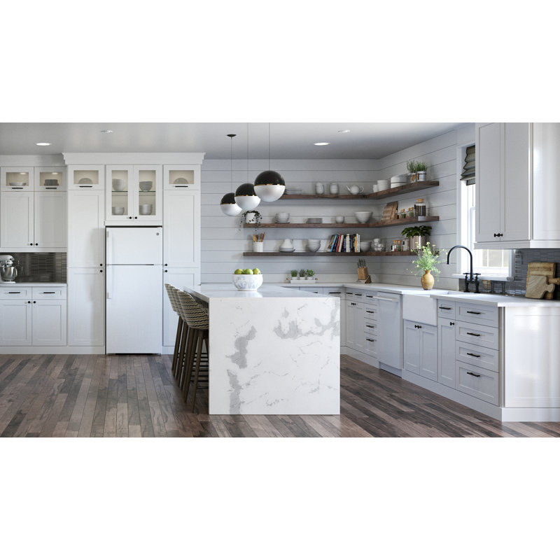 Réfrigérateur à congélateur supérieur 28 po 16,6 pi³, Blanc