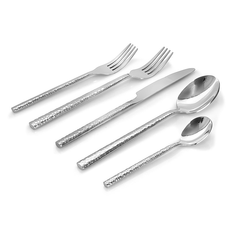 Ensemble de couverts en acier inoxydable Latitude Run® Jhamari - Service pour 4, Argent