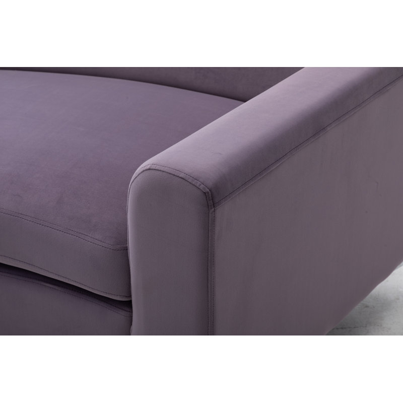 136" Wide Thistle Velvet Curved Sectional Sofa