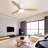 52 Inch Flush Mount Ceiling Fan Dc 3 Solid Wood Fan Blade Noiseless Reversible Motor Remote Control With Light