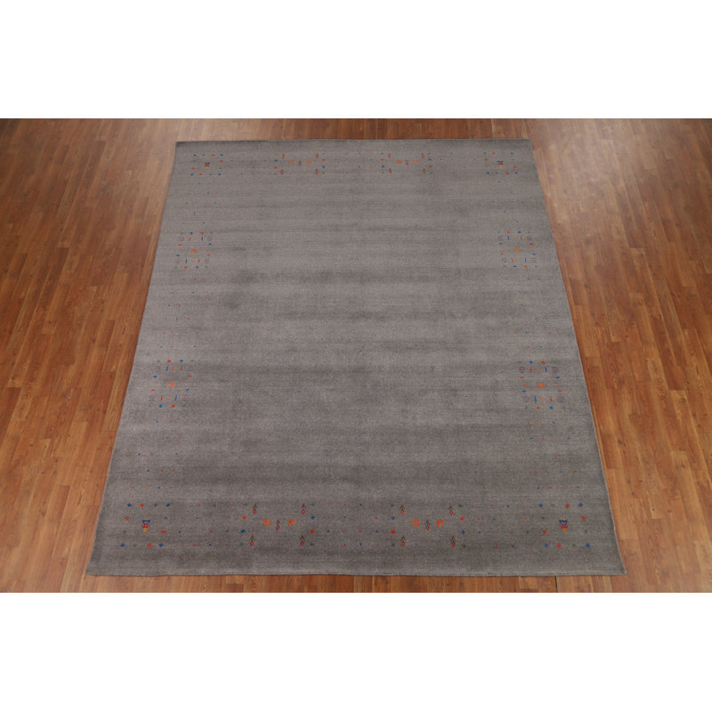 Tapis oriental gris tribal Gabbeh 8