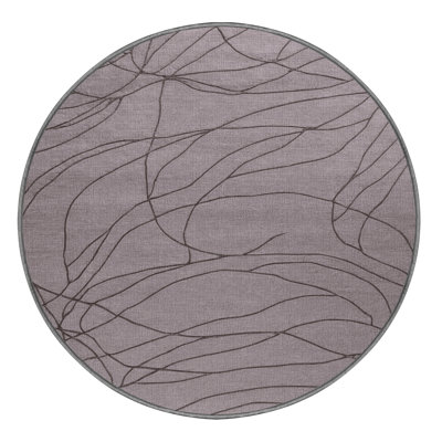 Machine Washable Abstract Gray Area Rug