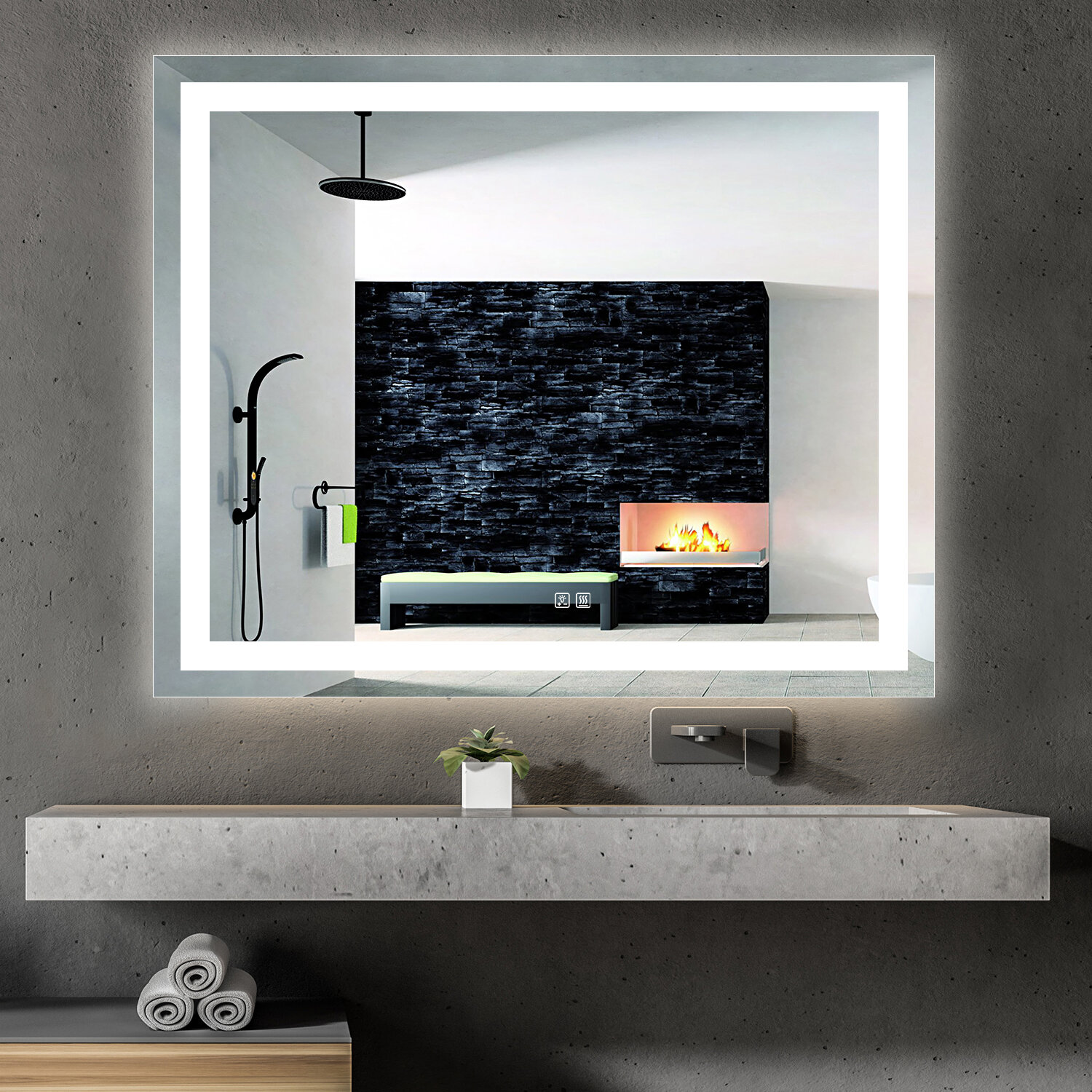 Orren Ellis Manila LED Wall Mirror & Reviews | Wayfair