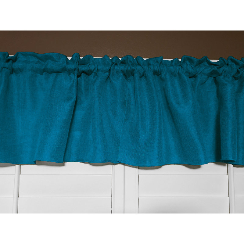 Cantonnière sur mesure l 58 po, L 58 po x L 18 po, Bleu turquoise foncé