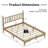 Retro Style Platform Bed with Gourd Shaped Headboard-473385977-473385978