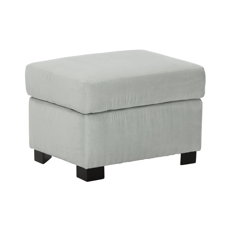 Gracie Upholstered Ottoman, Sky Blue