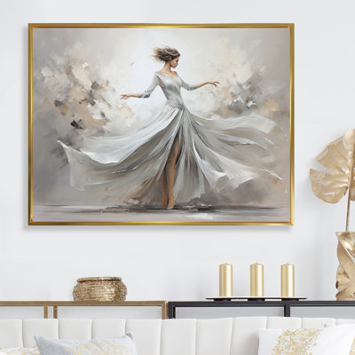 Contemporary Grey Ballet Dance Symphony III - Dance Wall Art