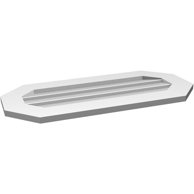 Évent horizontal gondole allongé en surface octogonal Signature, H 16 po x l 34 po x P 1 po