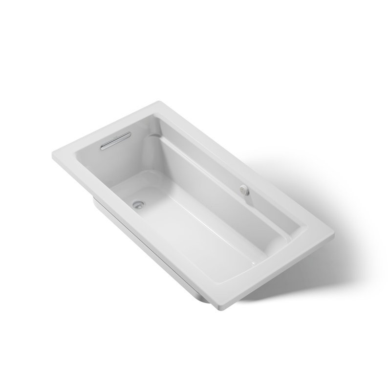 Archer® 60-in X 32-in Drop-in Heated Bubblemassage Air Bath, Ice Grey