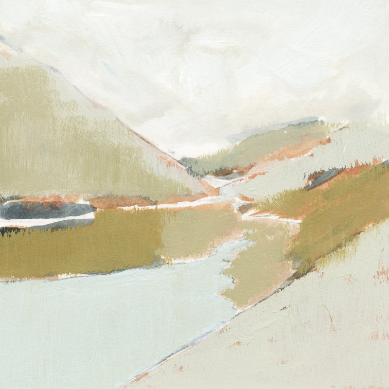 «Fading Valley II» par Victoria Barnes - peinture sur toile tendue, H 12 po x l 12 po