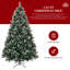 Arbre de Noël artificiel enneigé 8 pi avec support en métal Gurrola