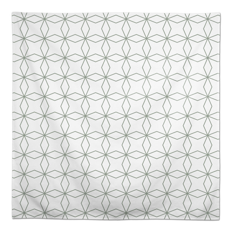 Geometric Square Tablecloth, Green