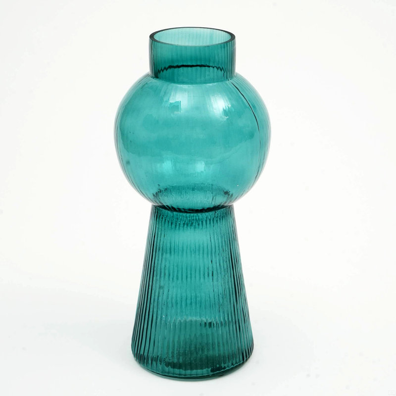 Grand vase moderne en verre, 12"