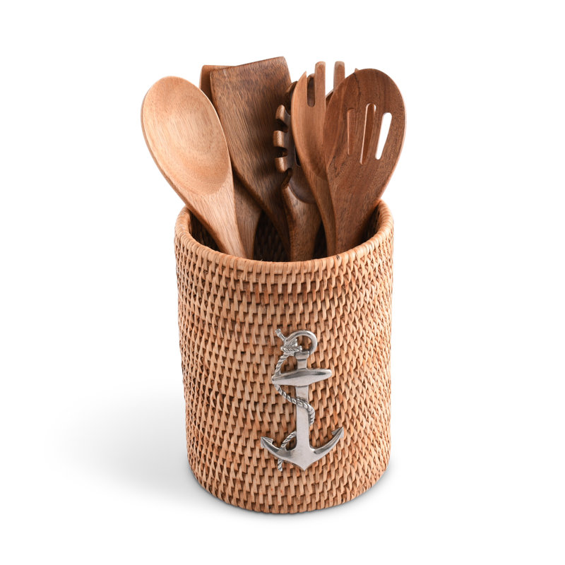 Porte-ustensiles en rotin Anchor