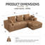 Canapé modulable de 95 po avec fauteuil lounge en L, 4 places-1061038000