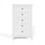 Commode 5 tiroirs pour chambre à coucher, armoire de rangement moderne avec pieds en bois massif