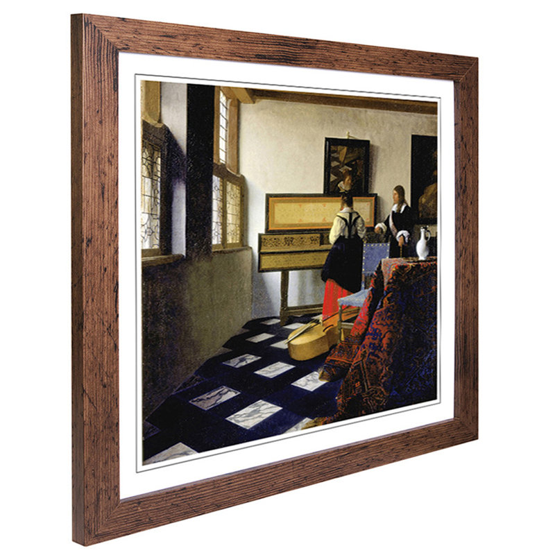 Johannes Vermeer - Single Picture Frame Painting, Walnut
